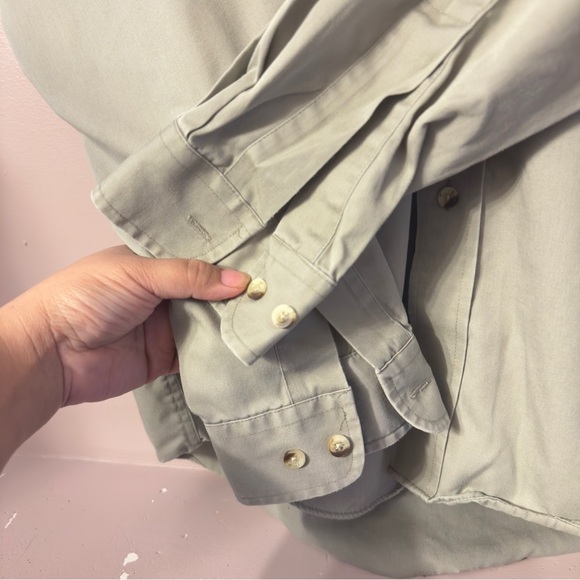L.L Bean Wrinkle Resistant Buttondown Light Green Men Size M - Picture 4 of 6